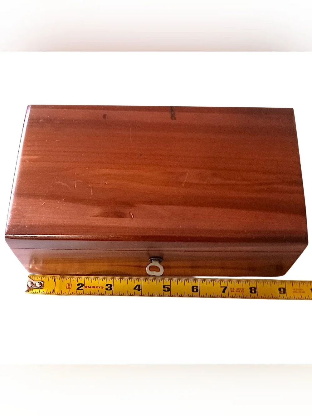 Vintage Lane Mini Cedar Hope Chest Jewelry Trinket Box Salesman Sample Has Key